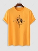 T-shirt Graphique en Coton Xl Jaune