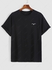 T-shirt Graphique Mer en Coton à Manches Courtes Xl Noir