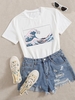 T-shirt Graphique Motif D