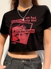 T-shirt Graphique Rock More S Noir