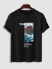 T-shirt Graphique THE SEA à Manches Courtes Xl Noir
