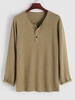 T-shirt Henley Chiné L Café lumière