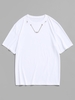 T-shirt Imprimé Chaîne Détaillée à Manches Courtes 2xl Blanc