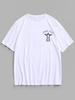 T-shirt Lettre Graphique à Manches Courtes 2xl Blanc