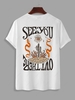 T-shirt Lettre Graphique Motif D