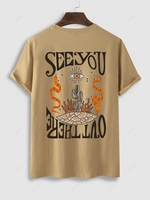 T-shirt Lettre Graphique Motif D