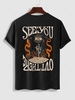T-shirt Lettre Graphique Motif D