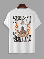 T-shirt Lettre Graphique Motif D