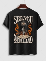 T-shirt Lettre Graphique Motif D