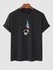 T-shirt Motif de Astronaute Amusant Dessin Animé L Noir