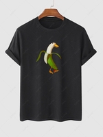 T-shirt Motif de Canard Amusant Xl Noir