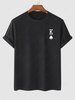 T-shirt Motif de Carte de Roi L Noir