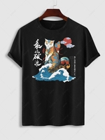 T-shirt Motif de Chat Vague D