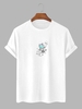 T-shirt Motif de Planète Dessin Animé Amusant S Blanc