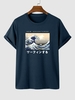 T-shirt Motif de Vague D