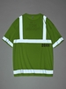 T-shirt Panneau Réfléchissant à Imprimé Lettre à Manches Courtes Streetwear Xl Vert