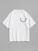 T-shirt Pendant Ours à Carreaux en Couleur Unie Xl Blanc