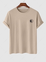 T-shirt Style Chinois Yin et Yang Motif de Montagne Collage Xxl Café lumière