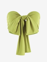 T-shirt Tube Court à Nœud Papillon Taille unique Vert clair