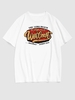 T-shirt Vintage Lettre WEST COAST Caractère Rétro S Blanc