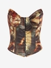 Top Bandage Corset à Imprimé Renaissance à Lacets Xs Multi a