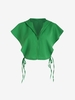 Top Cape à Capuche Décontracté Zippé S Vert