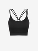 Top Croisé sans Dos en Couleur Unie L Noir
