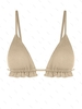 Top de Bikini à Volants Couleur Métallique M Café lumière