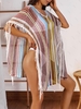 Top de Cache-cœur en Tricot à Rayures et à Franges Taille unique Multi a