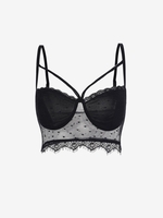Top de Soutien-gorge en Dentelle à Bretelles M Noir
