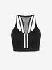 Top de Sport sans Manches Bloc de Couleur à Dos Nageur S Noir