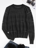 Tricot Ajouré Fil Métallique à Col Rond Taille unique Noir
