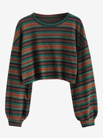 Tricot Court Ethnique Maille S