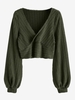 Tricot Court Superposé en Tricot à Câble Maille Xl Vert profond