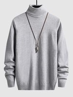 UNISEXE Pull de Base en Couleur Unie Chaud Pour Hiver Respectueux de Peau Maille M Gris foncé