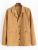 Veste à Bouton à Col Haut avec poche L Jaune