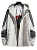 Veste à Capuche Bicolore Contrastée Zippée avec Poche S Abricot