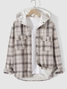 Veste à Capuche Doublure Fourrée Design avec Double Poche en Laine 2xl Multi a