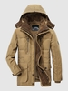 Veste à Capuche Détachable avec Poche à Doublure en Flocage S Café lumière