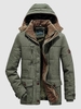 Veste à Capuche Détachable avec Poche à Doublure en Flocage Xl Vert armée