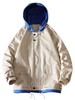 Veste à Capuche en Blocs de Couleurs Manches Raglan avec Poche à Rabat 3xl Kaki