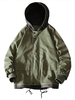 Veste à Capuche en Blocs de Couleurs Manches Raglan avec Poche à Rabat 3xl Vert armée