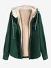 Veste à Capuche en Velours Côtelé à Doublure en Laine Xl Vert profond