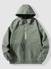 Veste à Capuche Lettre Cousue Xs Vert armée