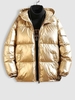 Veste à Capuche Matelassée Zippée en Couleur Métallisée M D