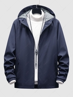 Veste à Capuche Zippée avec Poche S Bleu