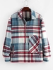Veste à Carreaux Imprimée à Demi-Zip en Laine Mélangée S