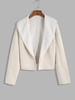 Veste à Doublure Fourrée à Goutte Epaule en Faux Daim M Café lumière