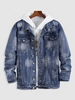Veste à Pois en Denim M Bleu profond