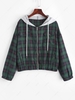 Veste à Tartan en Flanelle Zippée à Carreaux S Vert profond